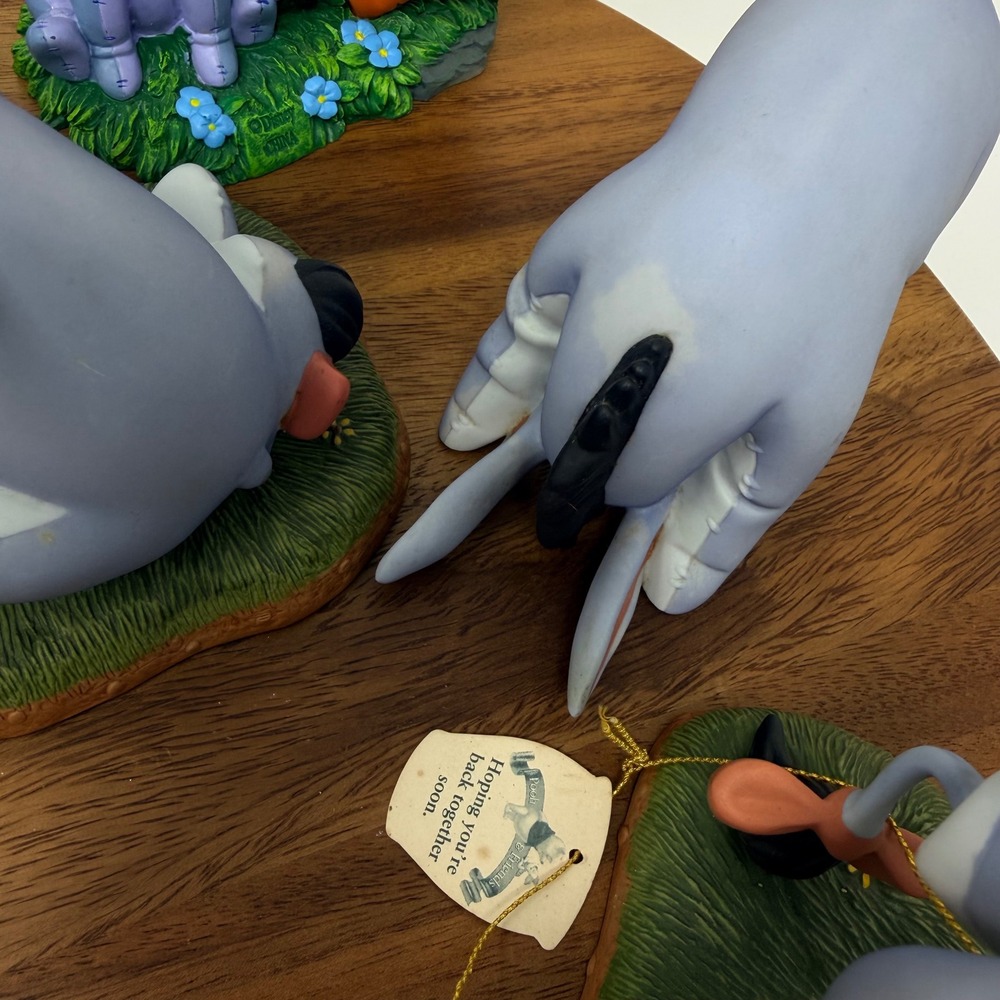 Disney Eeyore Winnie the Pooh Tigger Ceramic & Plastic Figurines Snow Globe Lot - Picture 6 of 17